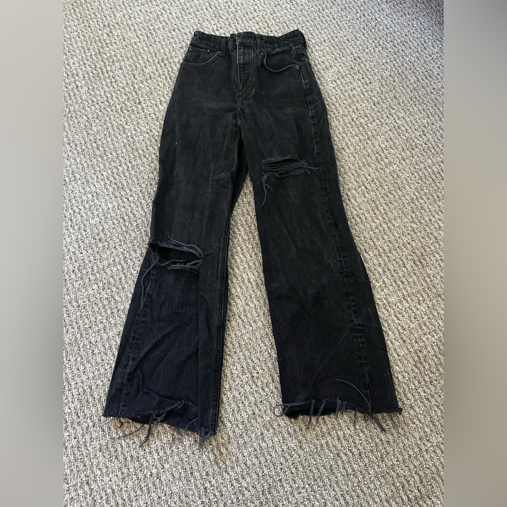 Zara Black Ripped Skinny Jeans
